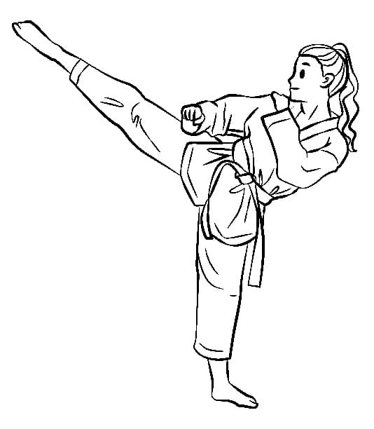 Taekwondo coloring pages