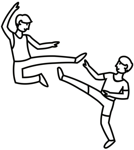 Taekwondo coloring page free printable coloring pages