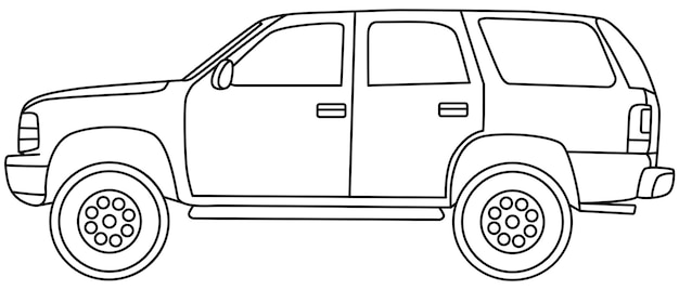 Car coloring page vectors illustrations for free download