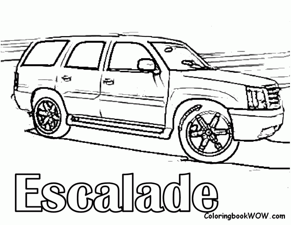 Chevy tahoe coloring pages