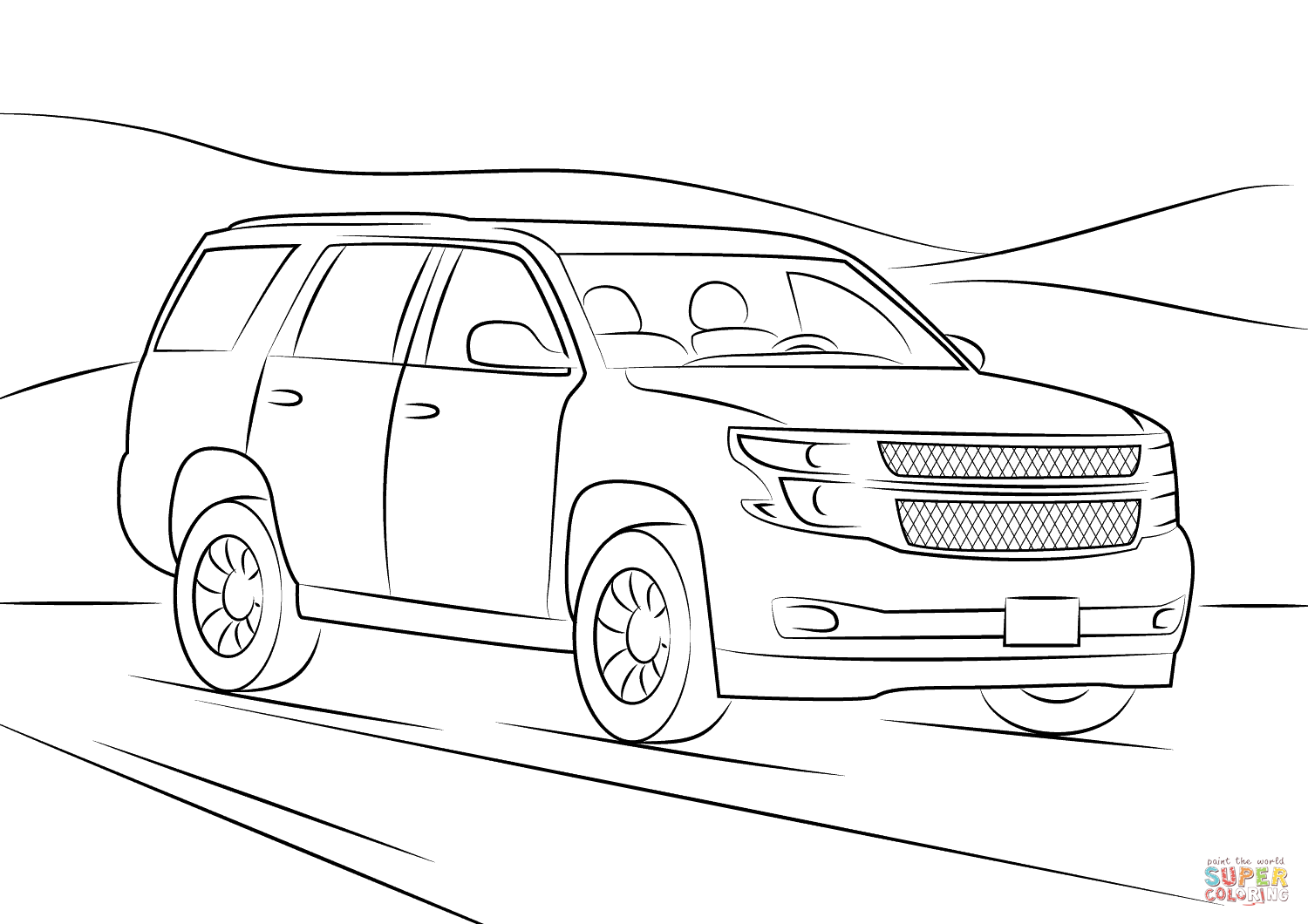 Chevrolet tahoe coloring page free printable coloring pages