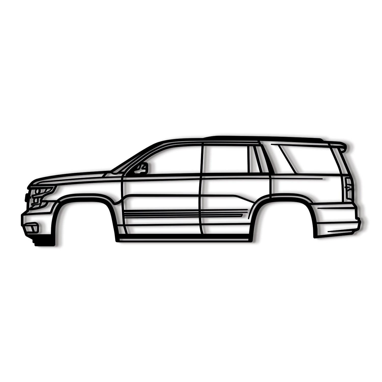 Tahoe th gen metal silhouette wall art