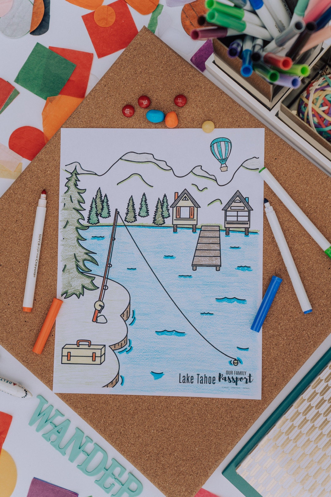 Lake tahoe usa coloring page download now