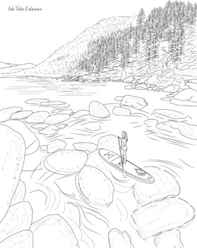 Lake tahoe california coloring page by socal field trips tpt