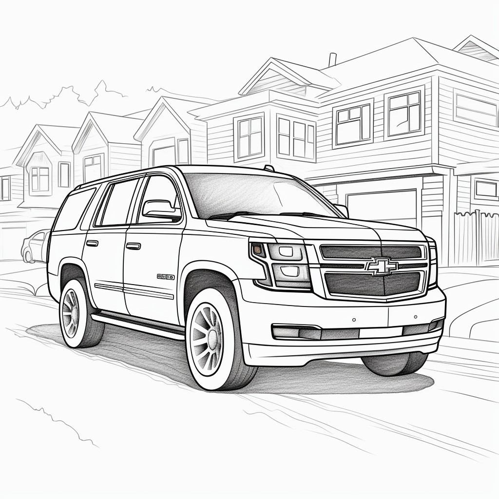 Chevrolet car coloring page