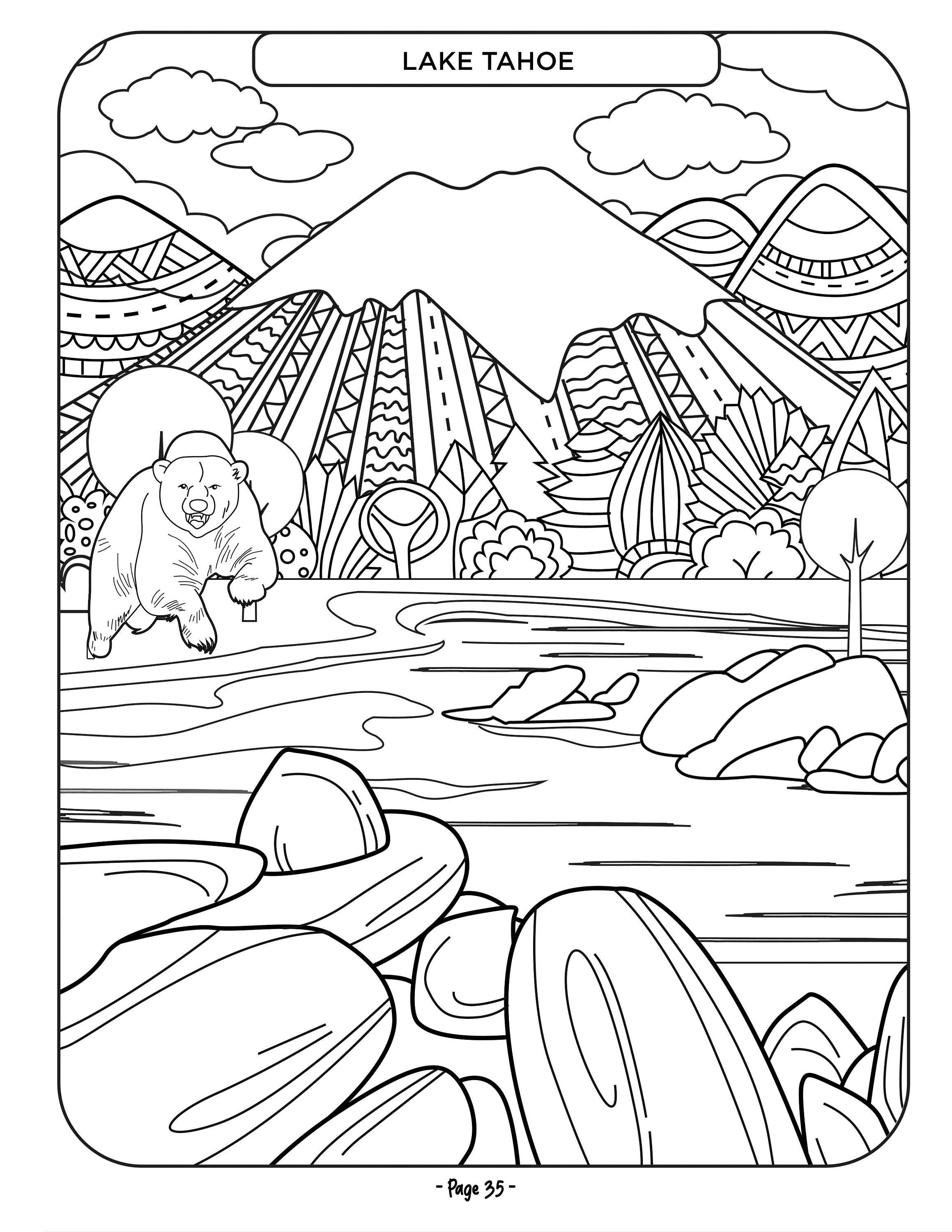 The best places to go in the state of california adult coloring book download now