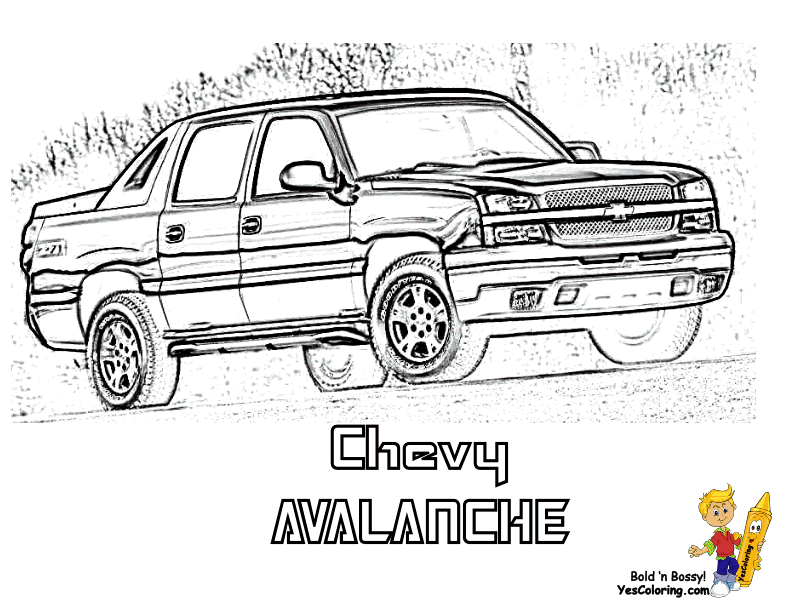 Chevy tahoe coloring pages