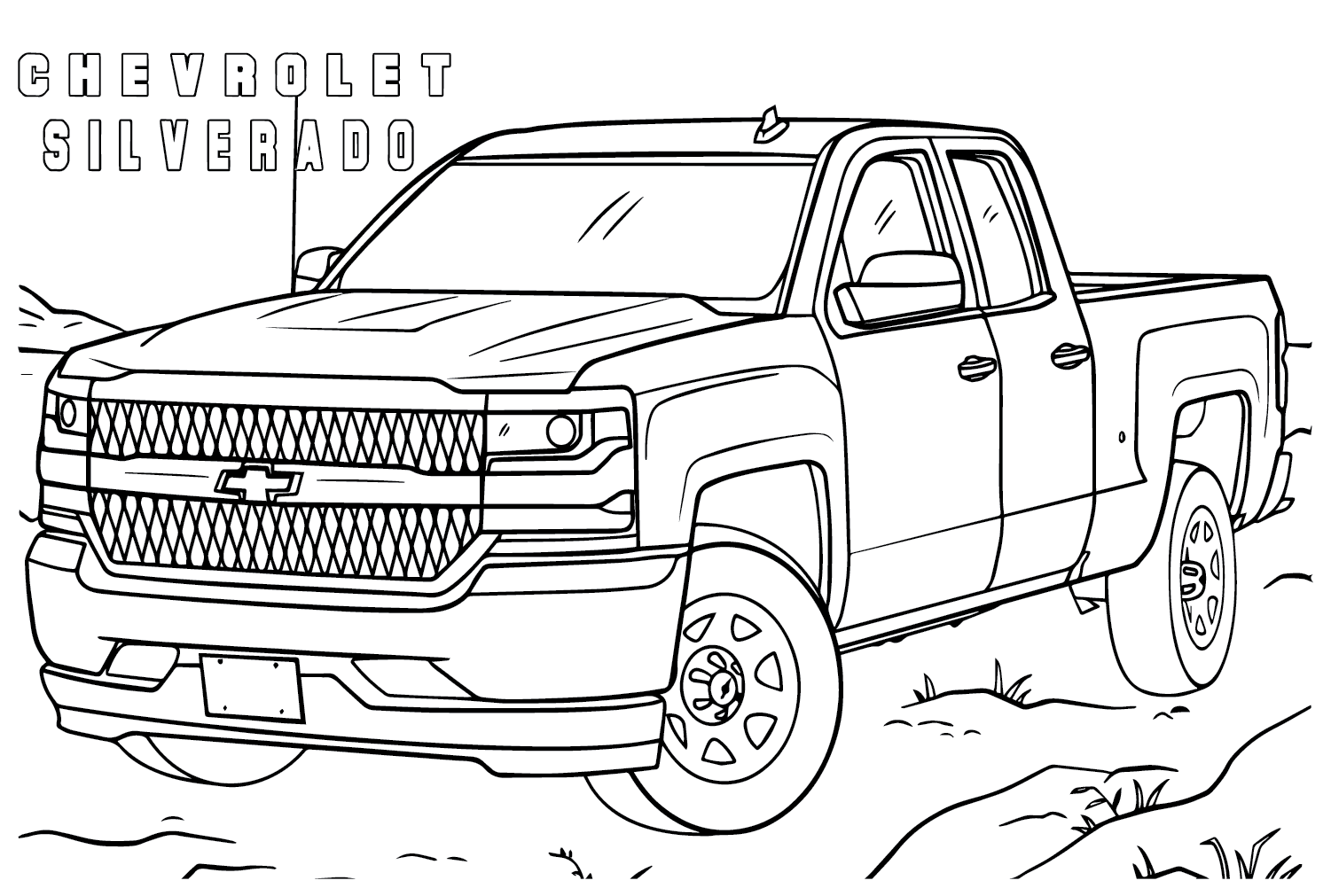 Chevrolet tahoe coloring page