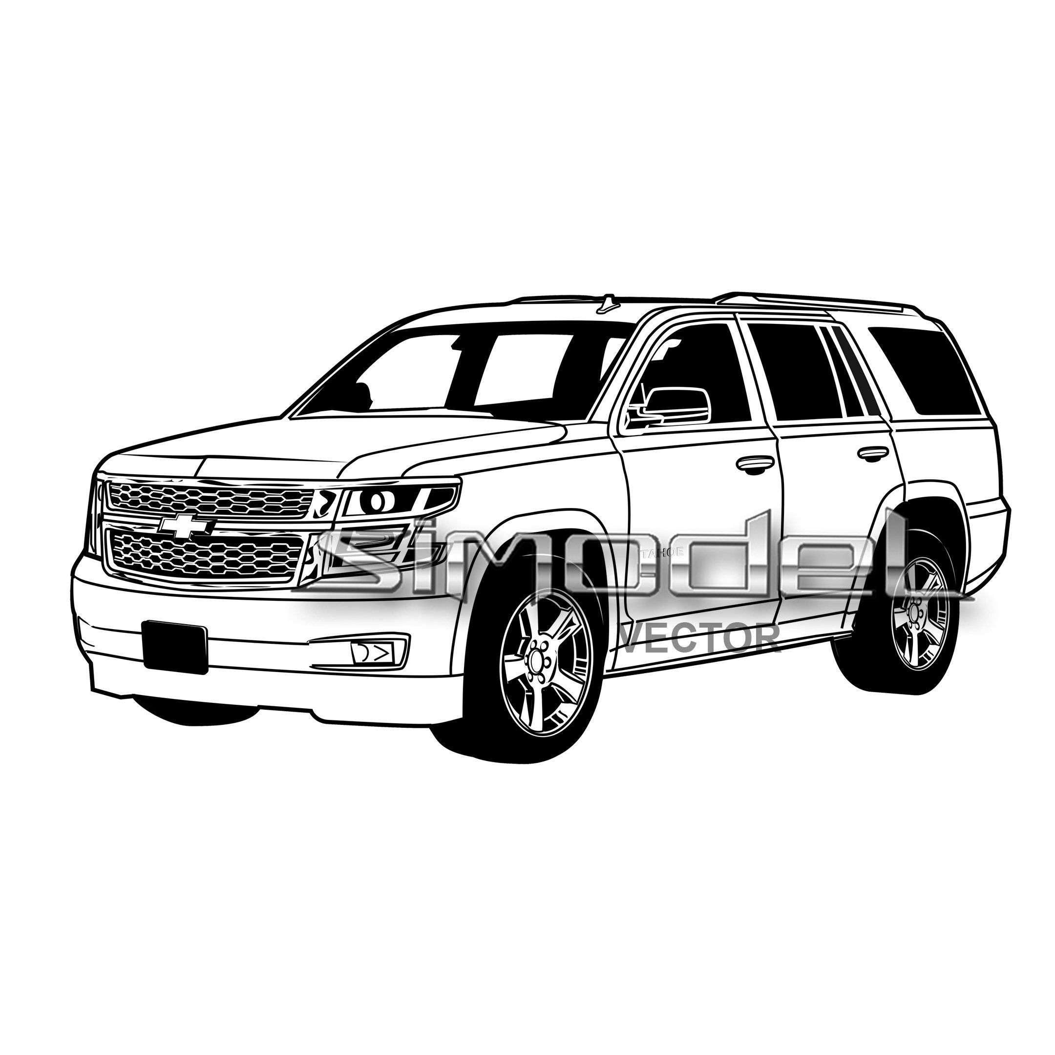 Chevrolet tahoe svg aiepspngpngjpgdxf svg instant download