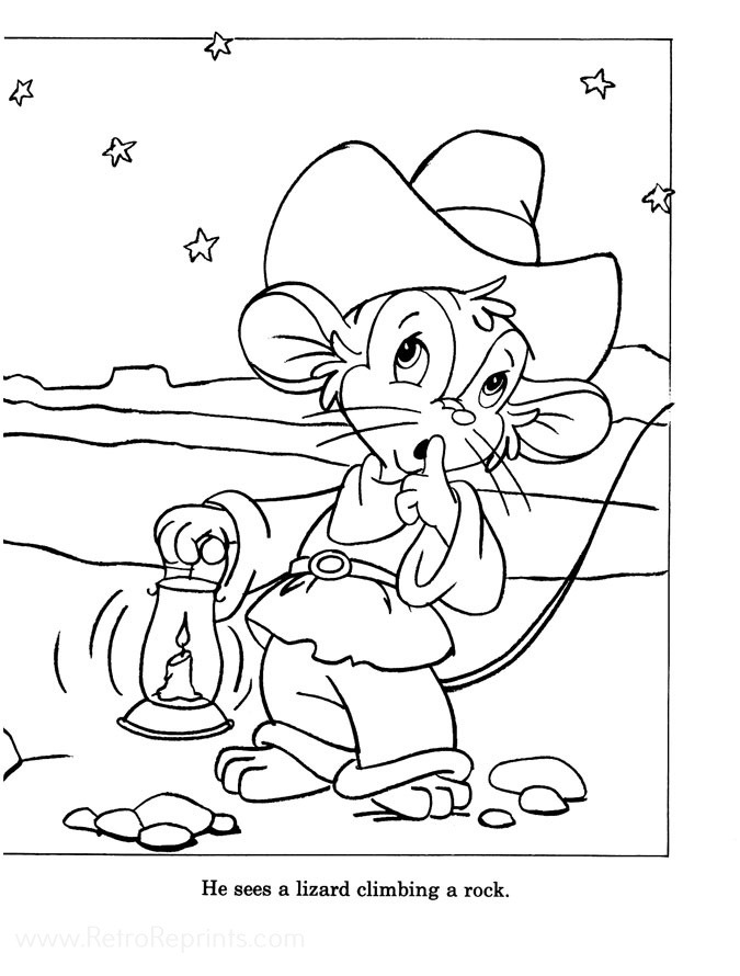 American tail fievel goes west coloring pages coloring books at retro reprints