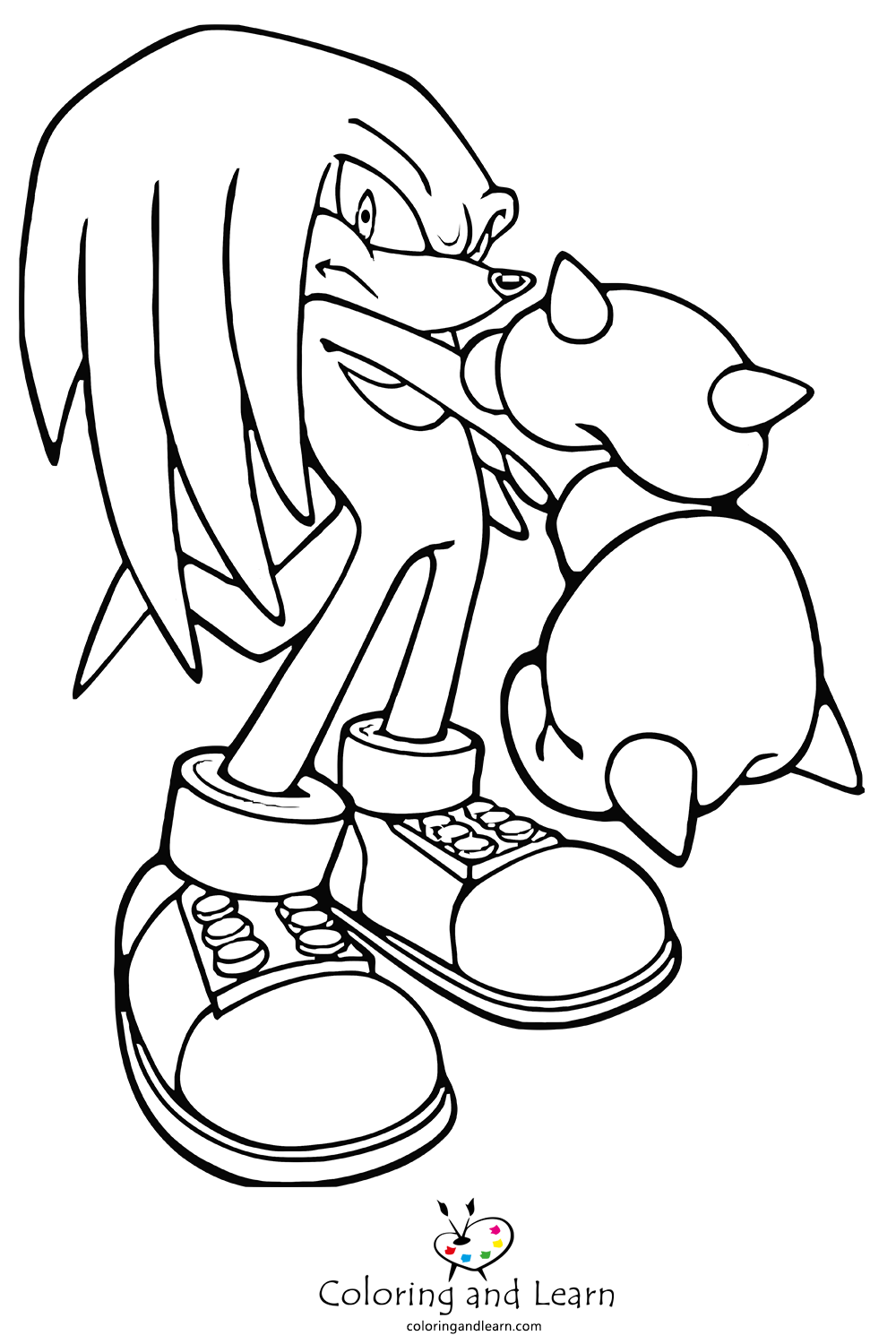 Knuckles coloring pages