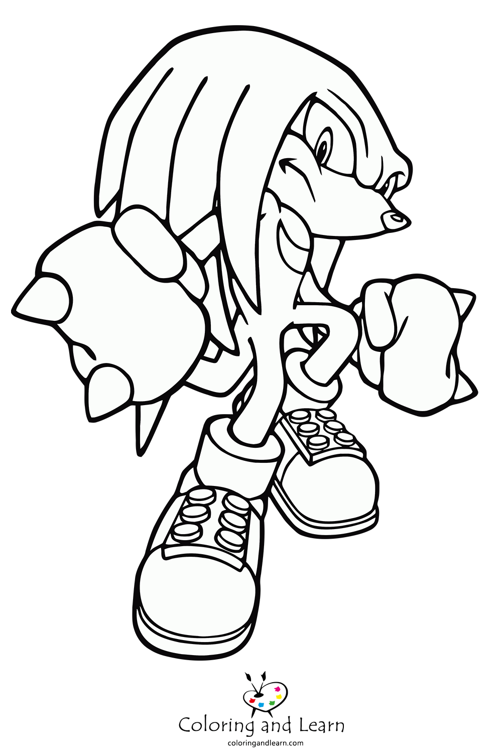 Knuckles coloring pages