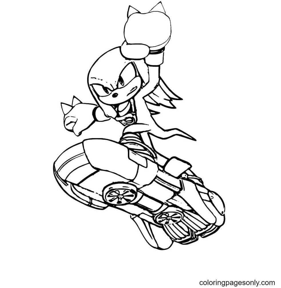 Knuckles coloring pages printable for free download