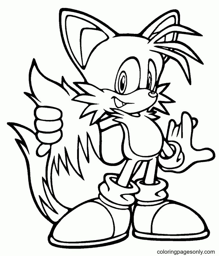 Sonic coloring pages