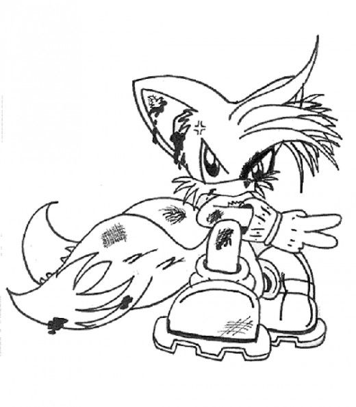 Sonic hedgehog kids colouring pictures to print