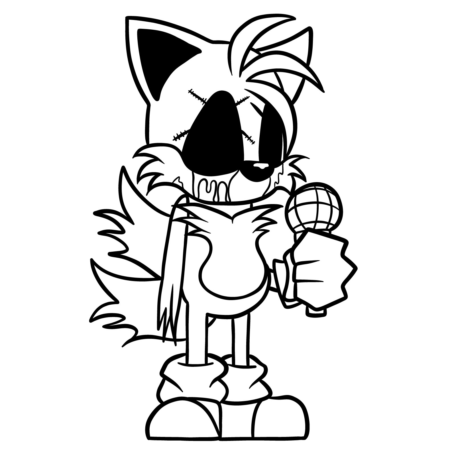 How to draw soul tails bringing the vs sonicexe fnf mod character to life