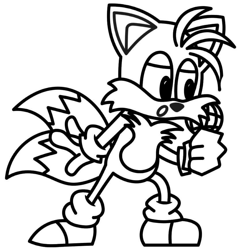 Tails exe nft coloring page