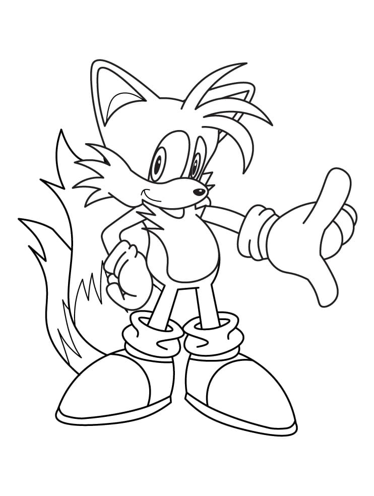 Tails image coloring page