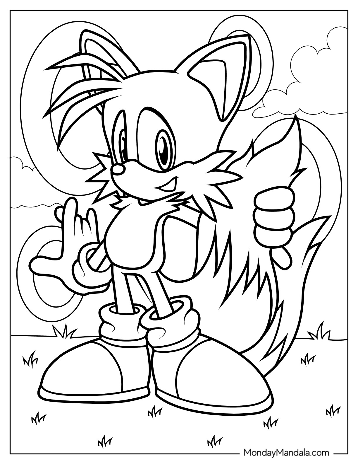 Tails coloring pages free pdf printables