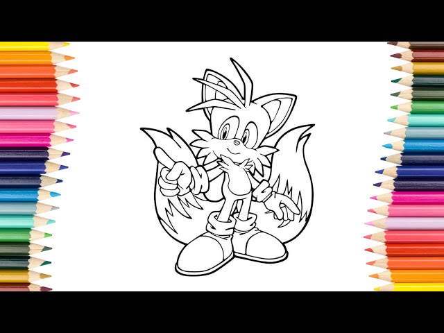 Classic tails coloring page