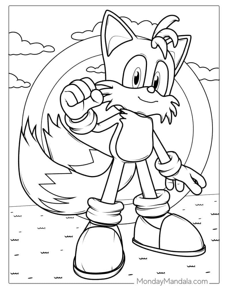 Sonic coloring pages free pdf printables