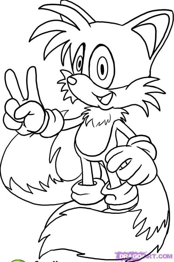 Tails color page cartoon coloring pages fox coloring page hedgehog colors