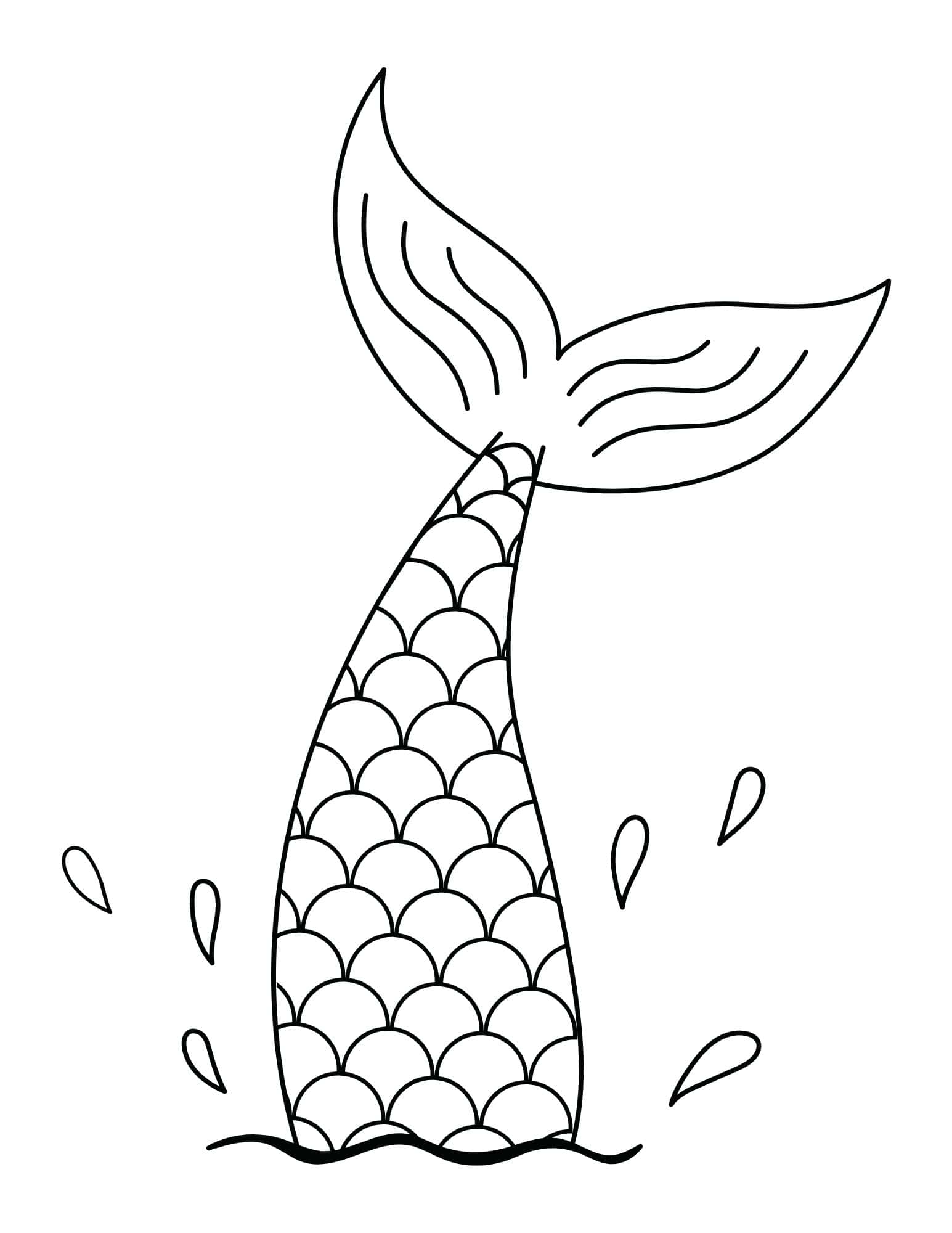 Mermaid coloring pages for kids and adults