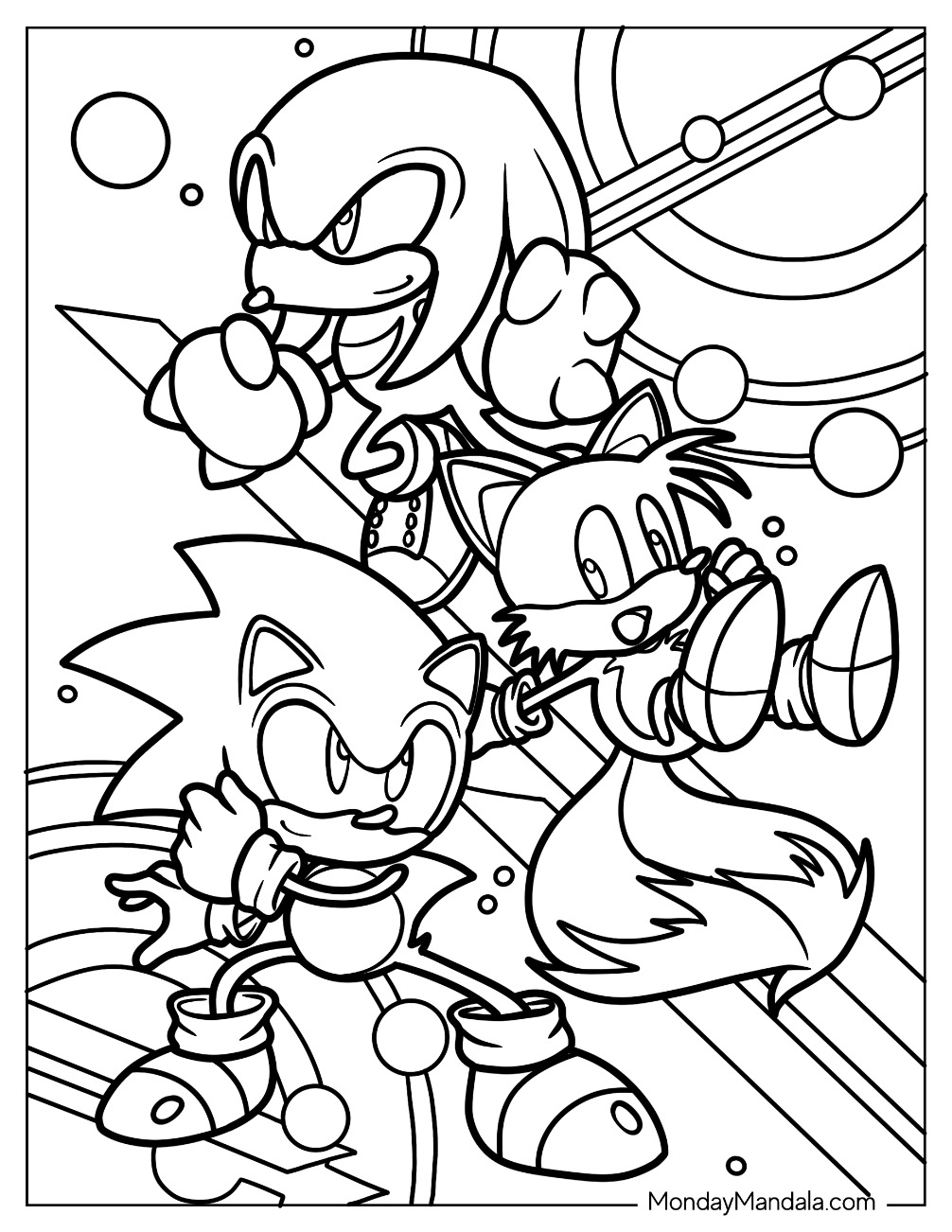 Knuckles coloring pages free pdf printables