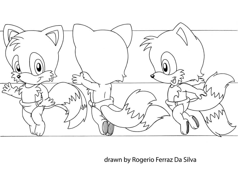 Baby tails model sheet by rogferraz on