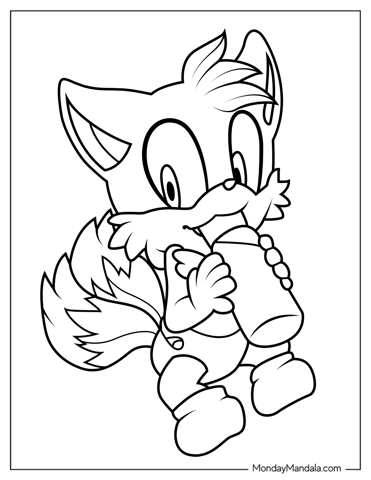 Tails coloring pages free pdf printables