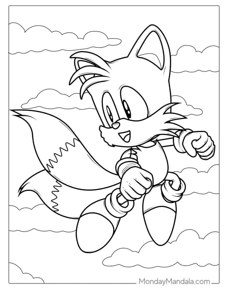 Sonic coloring pages free pdf printables