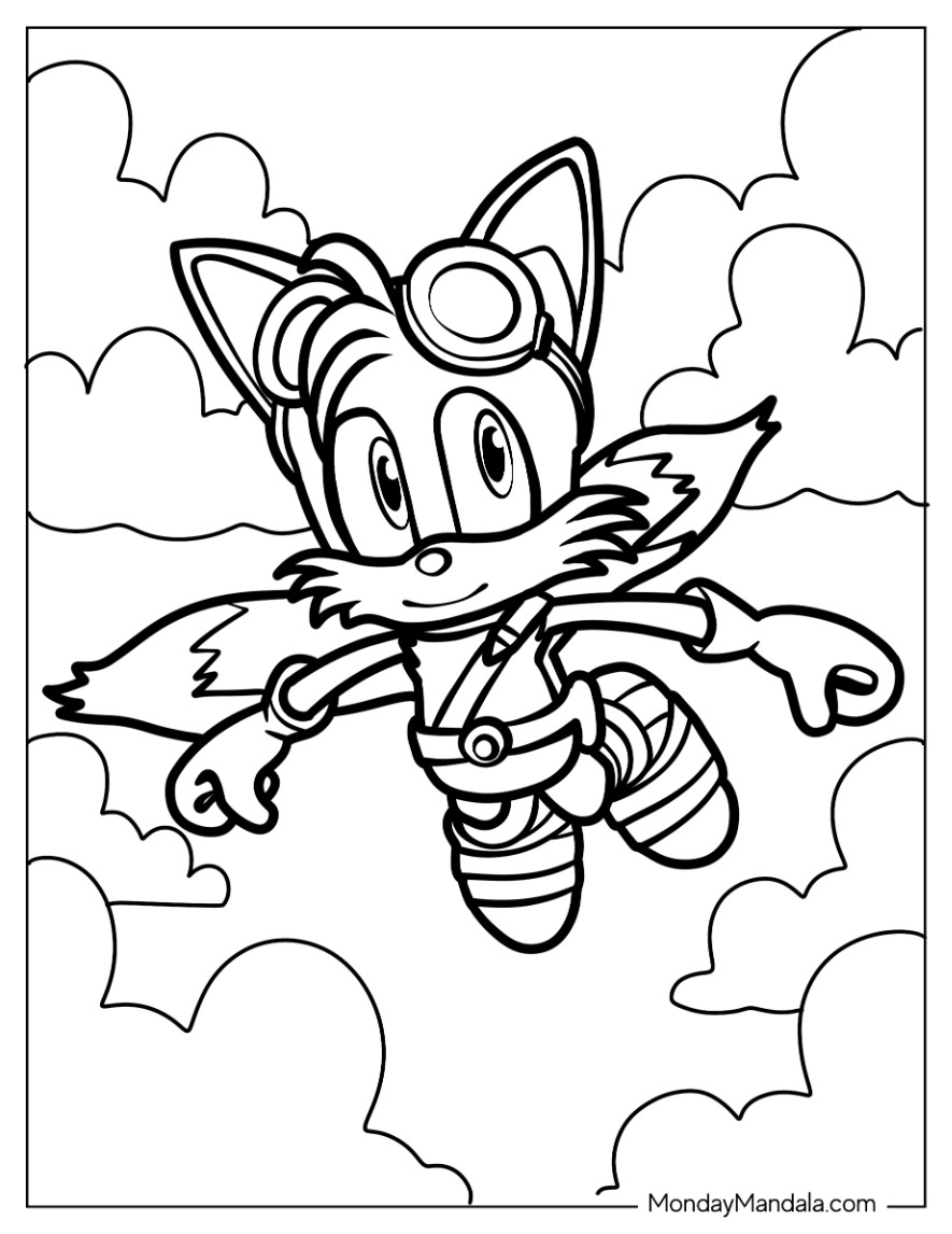 Tails coloring pages free pdf printables