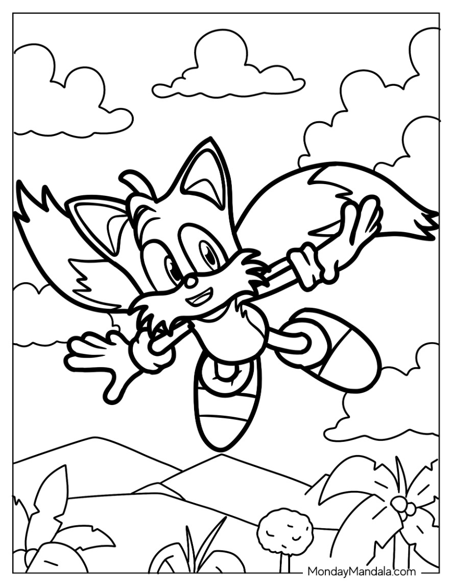 Tails coloring pages free pdf printables