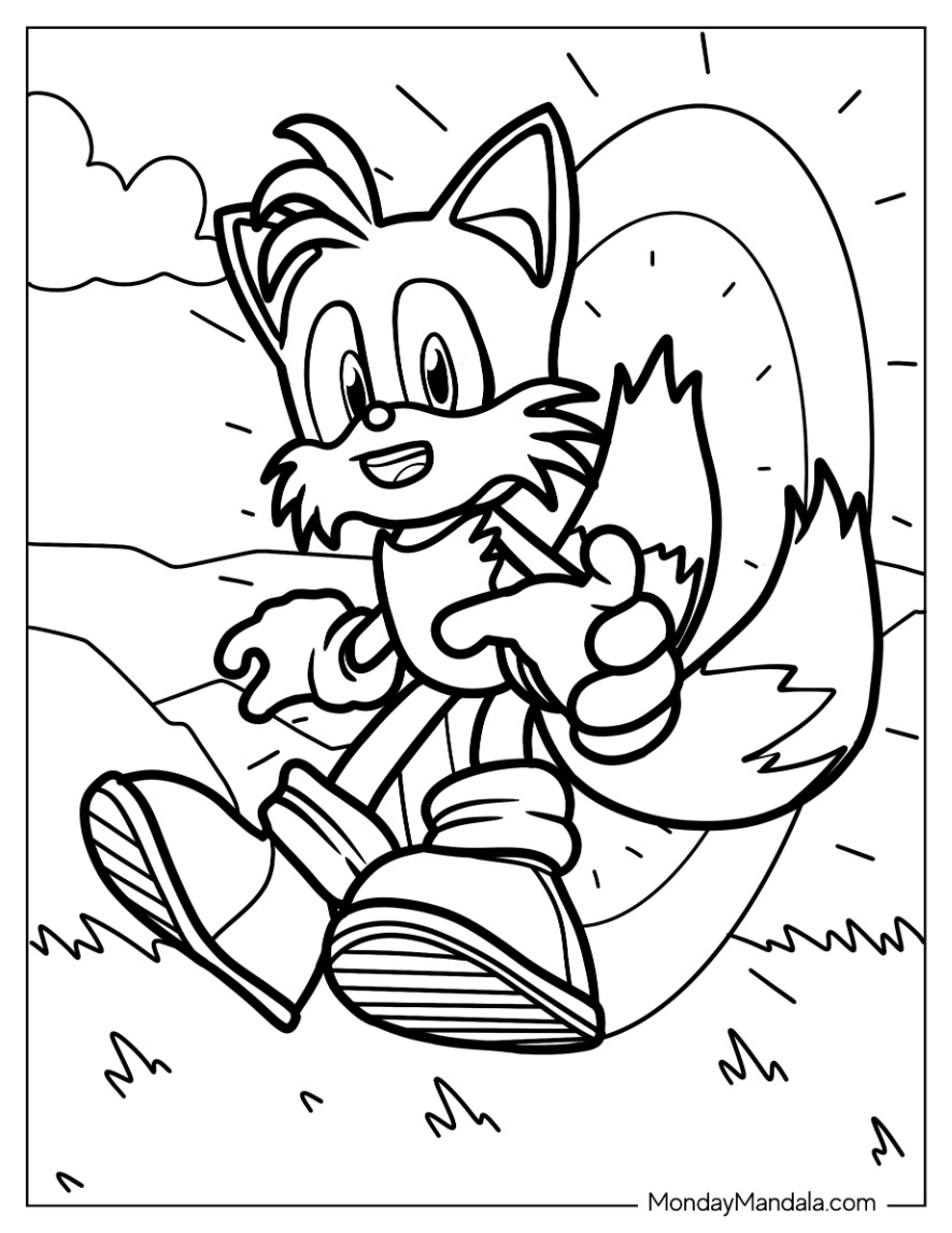 Tails coloring pages free pdf printables