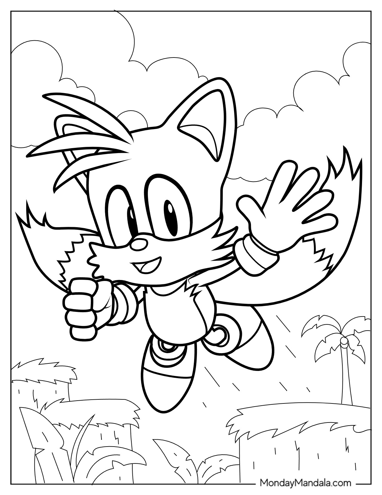 Tails coloring pages free pdf printables