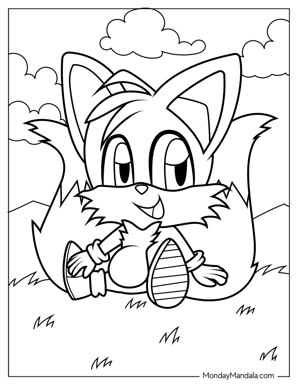 Tails coloring pages free pdf printables