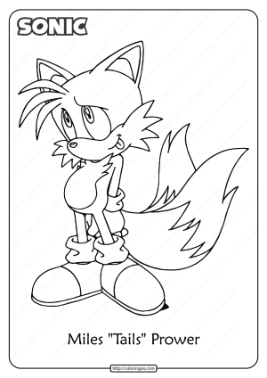 Printable sonic miles tails prower coloring pages