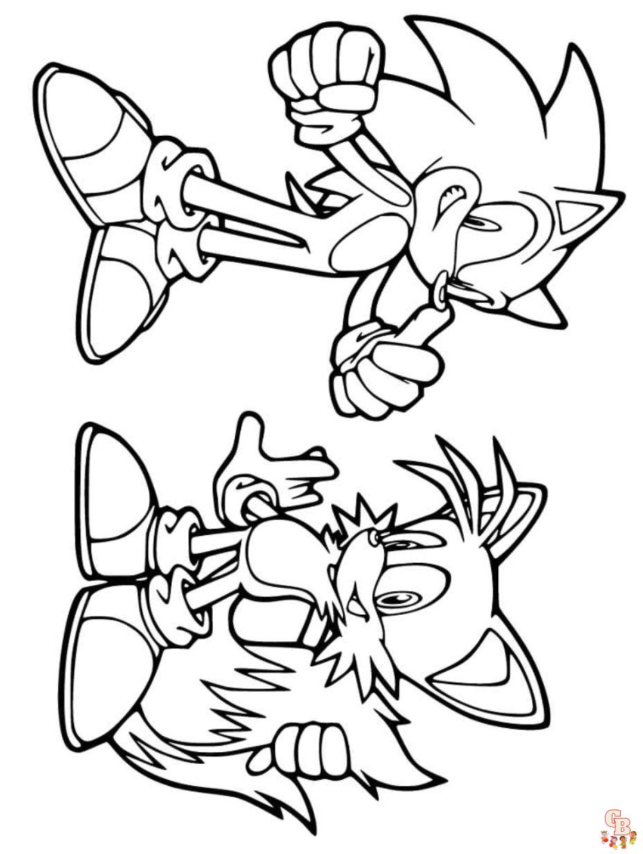 Sonic the hedgehog coloring pages free