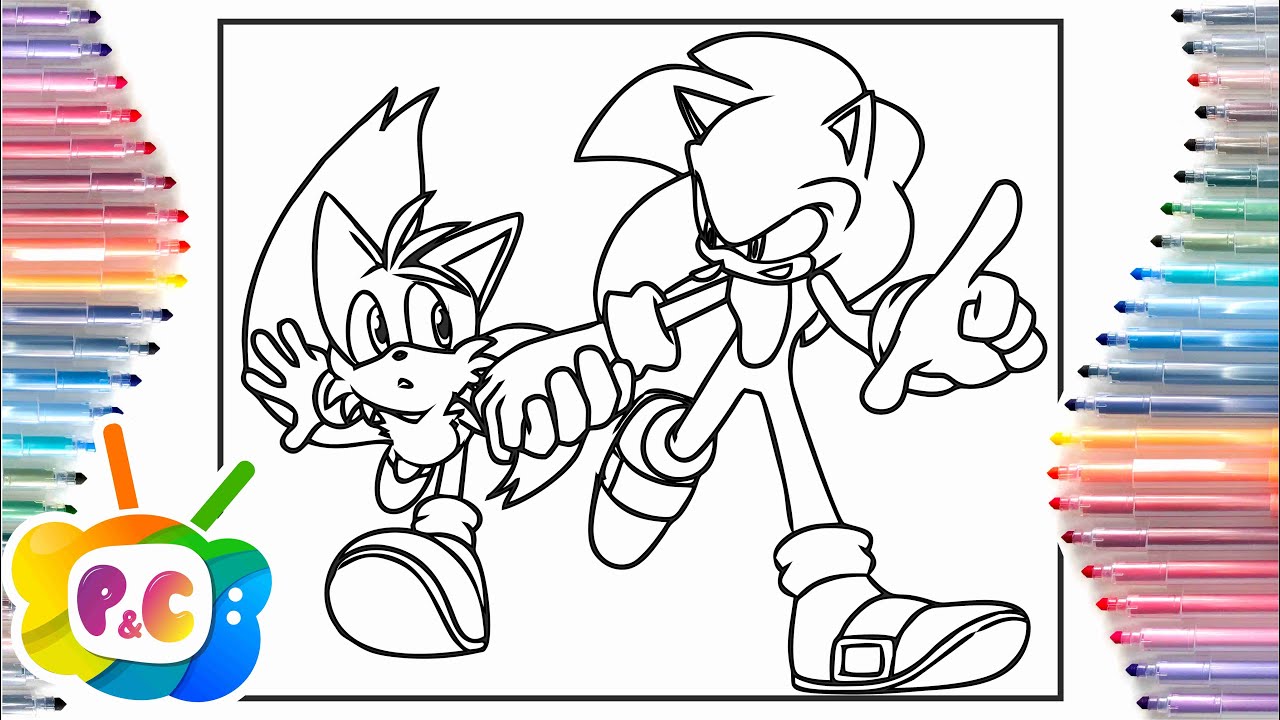 Sonic and tails coloring pagessonic coloring pages cartoon