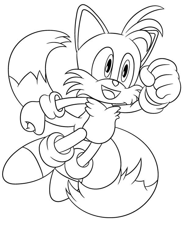 Fox tails coloring page