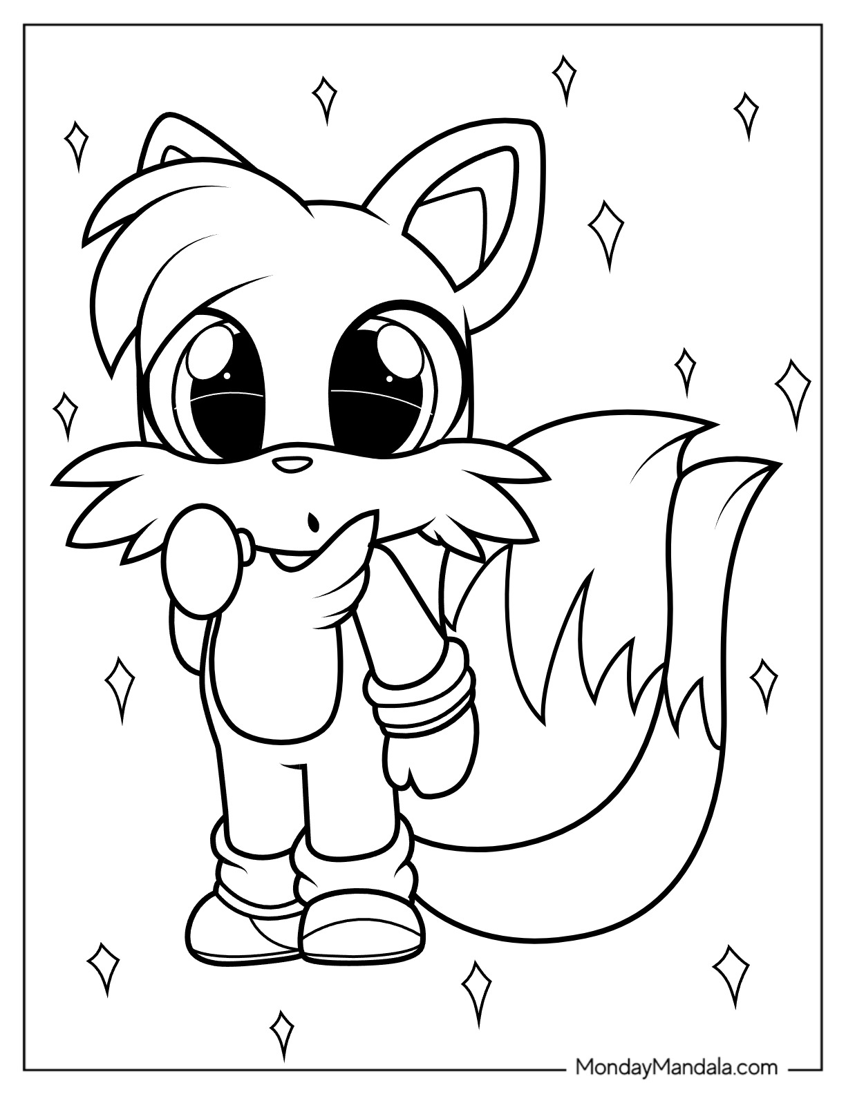 Tails coloring pages free pdf printables