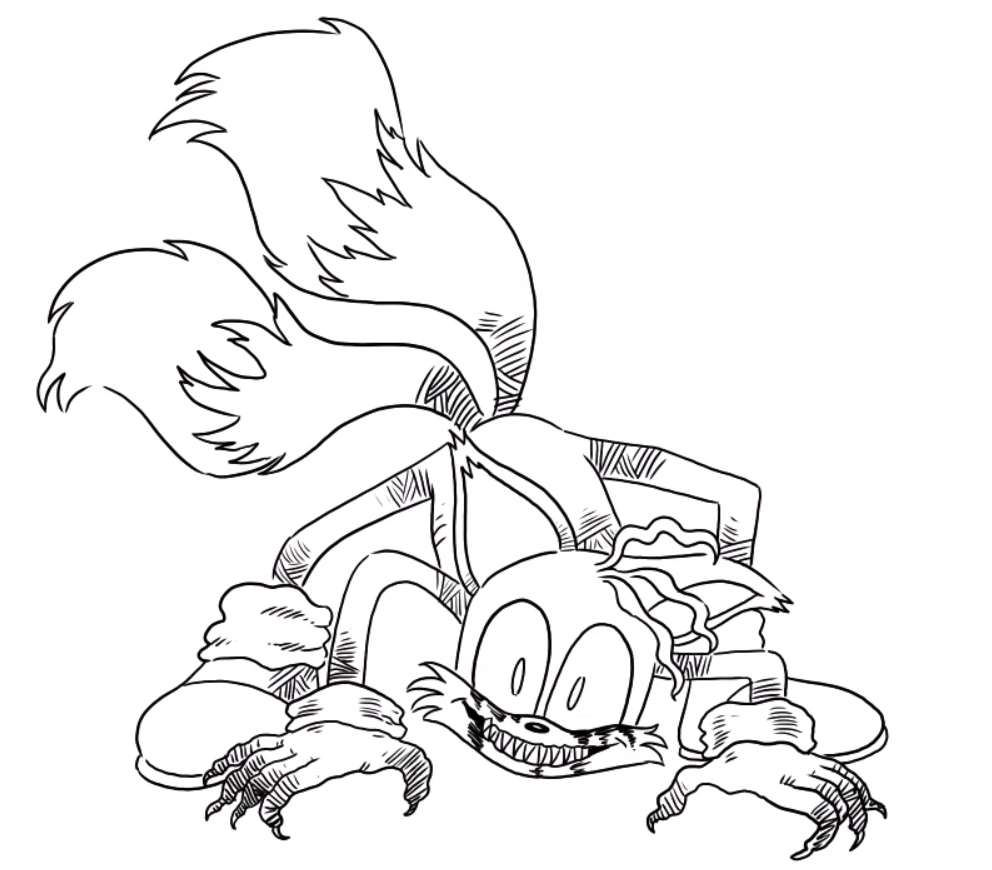 Tails fox nft coloring page