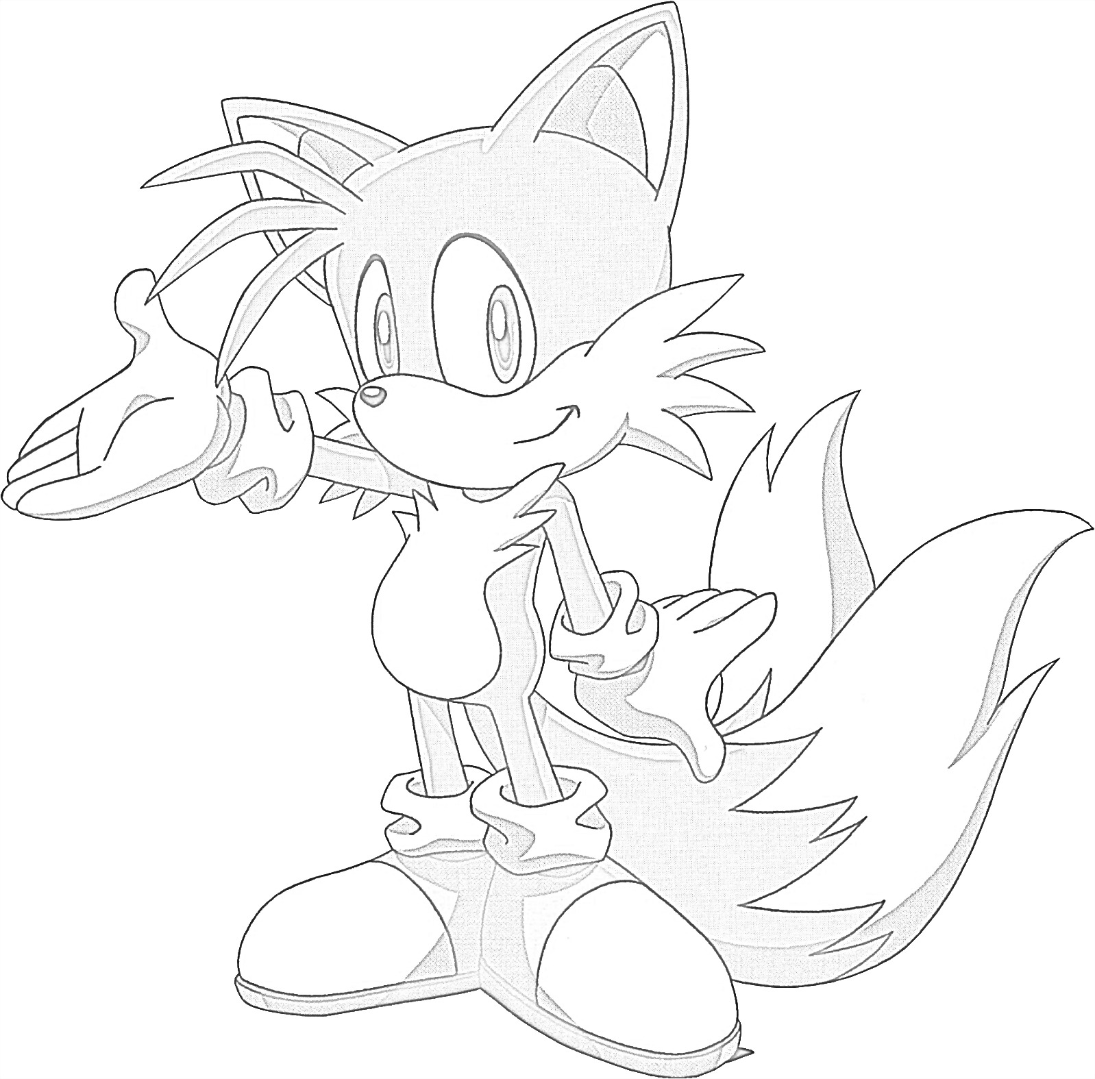 Sonic x tails coloring page by s on