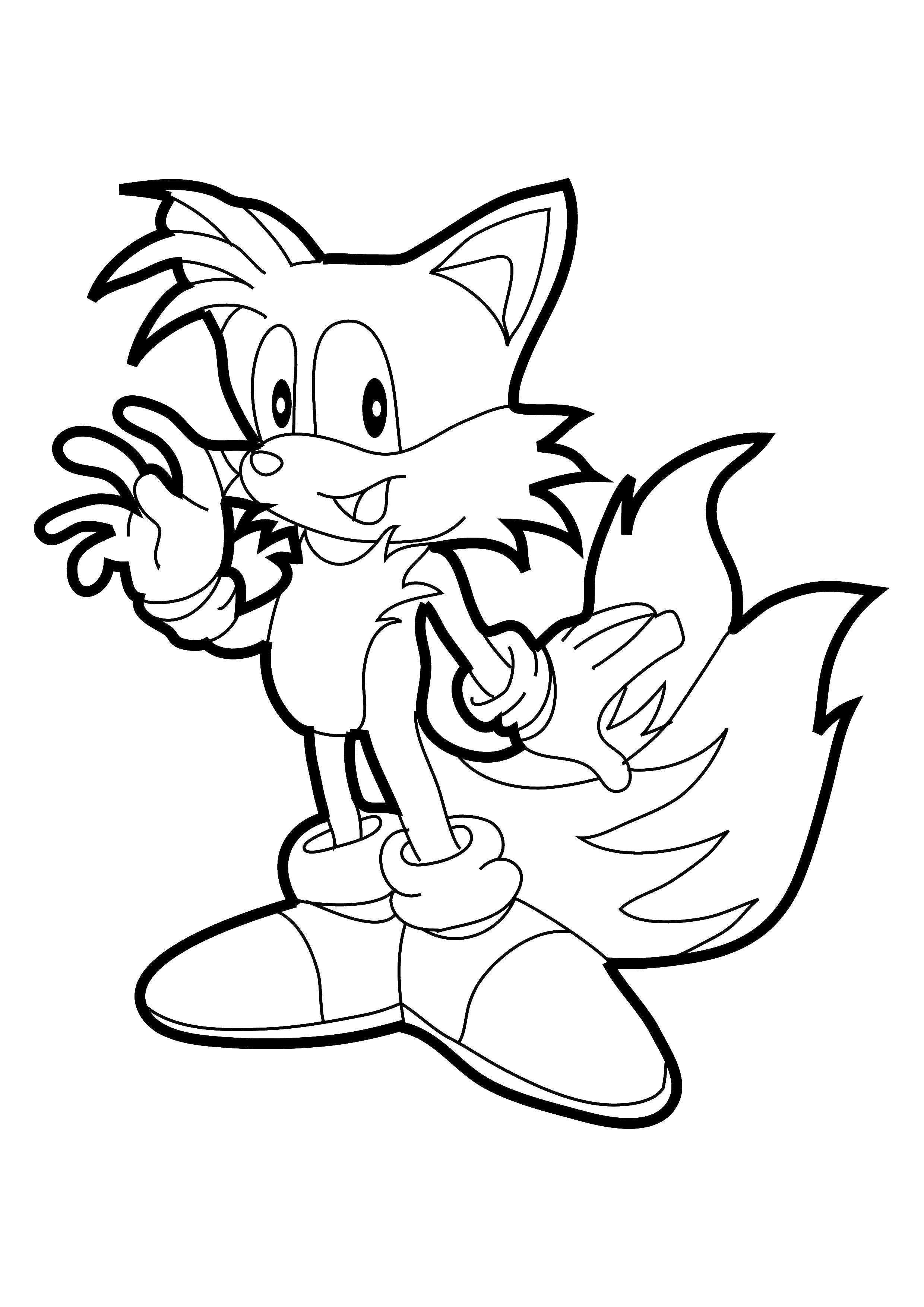 Online coloring pages coloring page miles tails prower coloring pages sonic download print coloring page