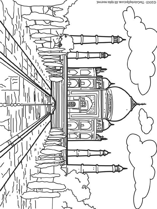 Taj mahal coloring page audio stories for kids free coloring pages colouring printables