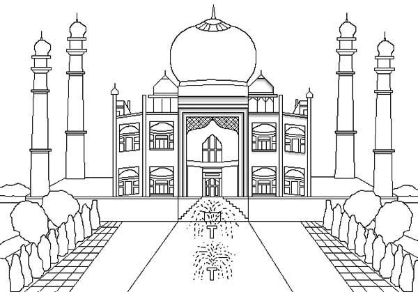 Taj mahal the jewel of muslim art dia colorg page