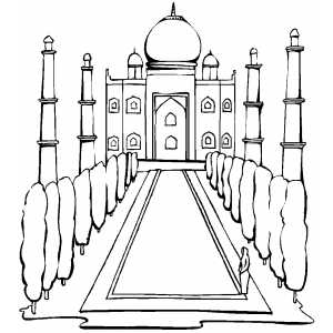 Taj mahal coloring sheet