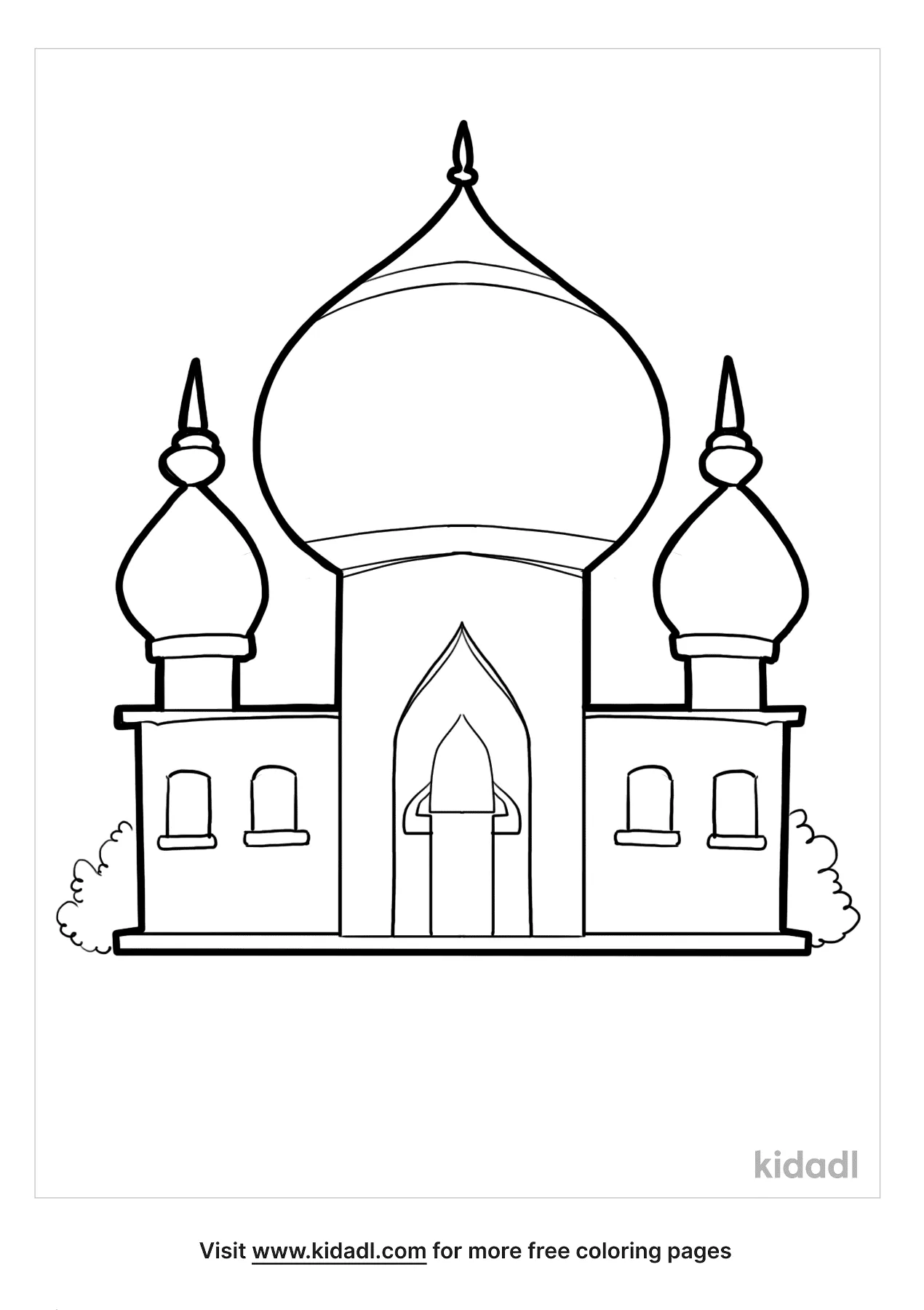 Free taj mahal coloring page coloring page printables