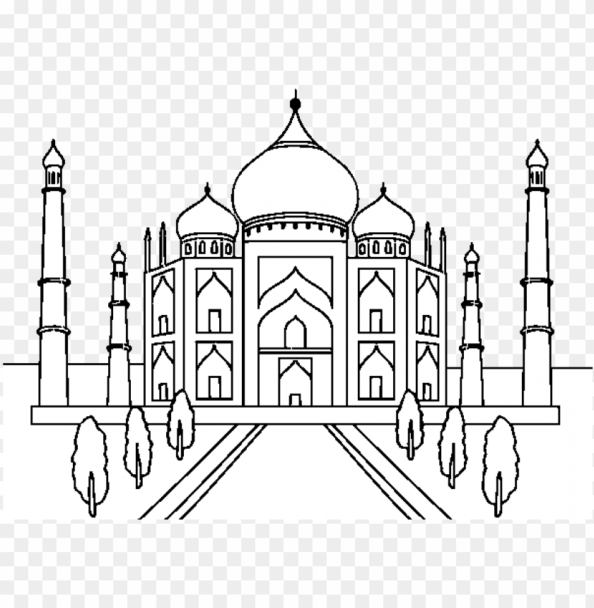 The taj mahal coloring page