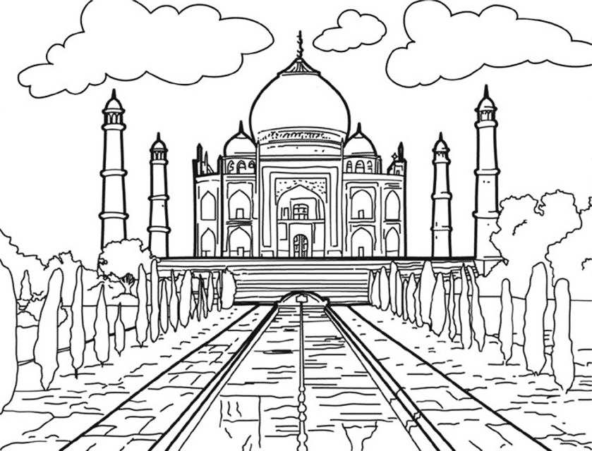 India coloring pages